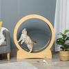 PAWHUT Cat Treadmill Wooden Cat Exercise Wheel with Runway Cat Running Wheel thumbnail 3