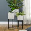 OUTSUNNY Decorative Plant Stand Set of 3, Square Flower Pot Holders Bedroom thumbnail 6