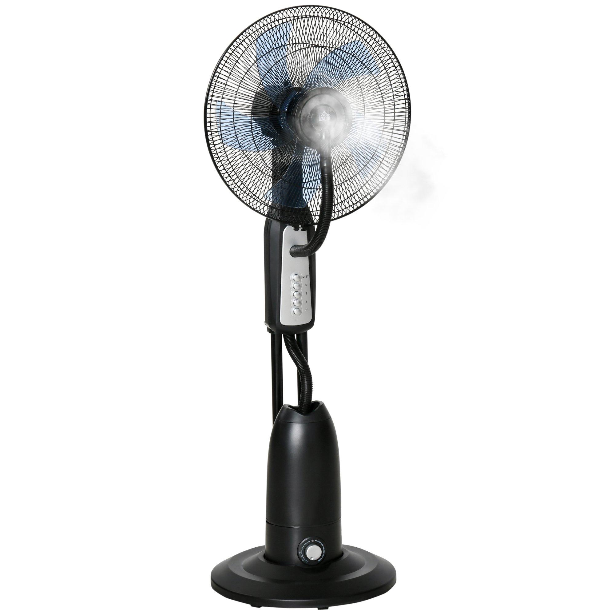 18 inches Pedestal Fan with Water Mist Spray Humidifying Misting Fan