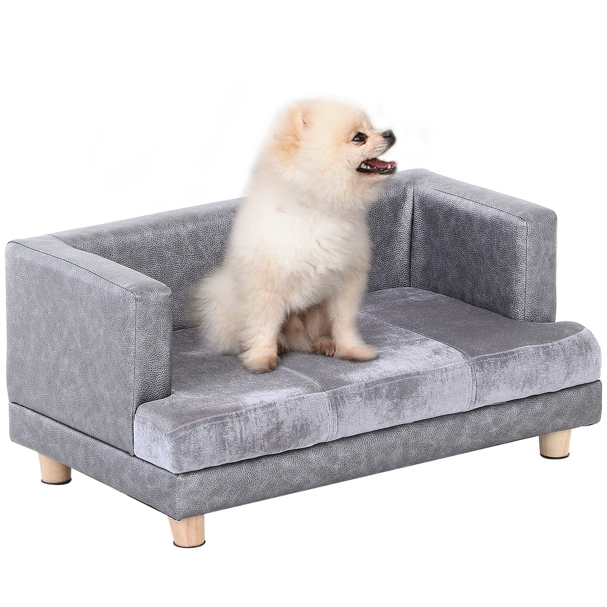 Dog Sofa Bed Kitten Couch Lounge for Small Sized Dogs Soft Padded