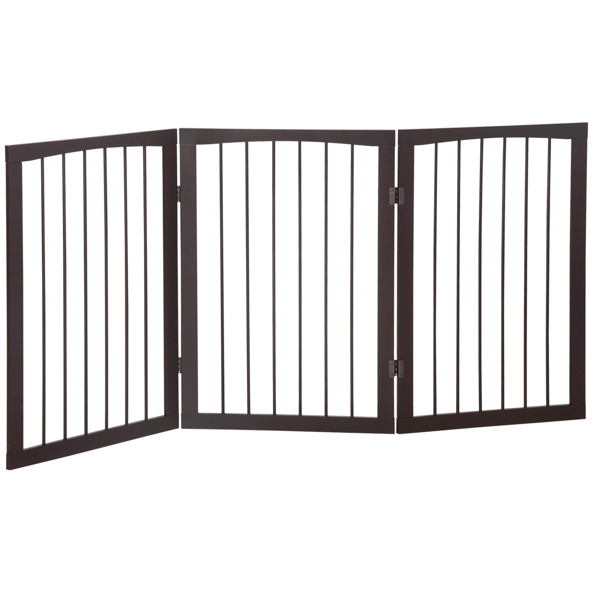 Folding Pet Gate Dog Fence Child Safety Indoor Durable Free Standing