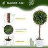 HOMCOM Set of 2 Decorative Artificial Plants Ball Trees with Flower Indoor thumbnail 4