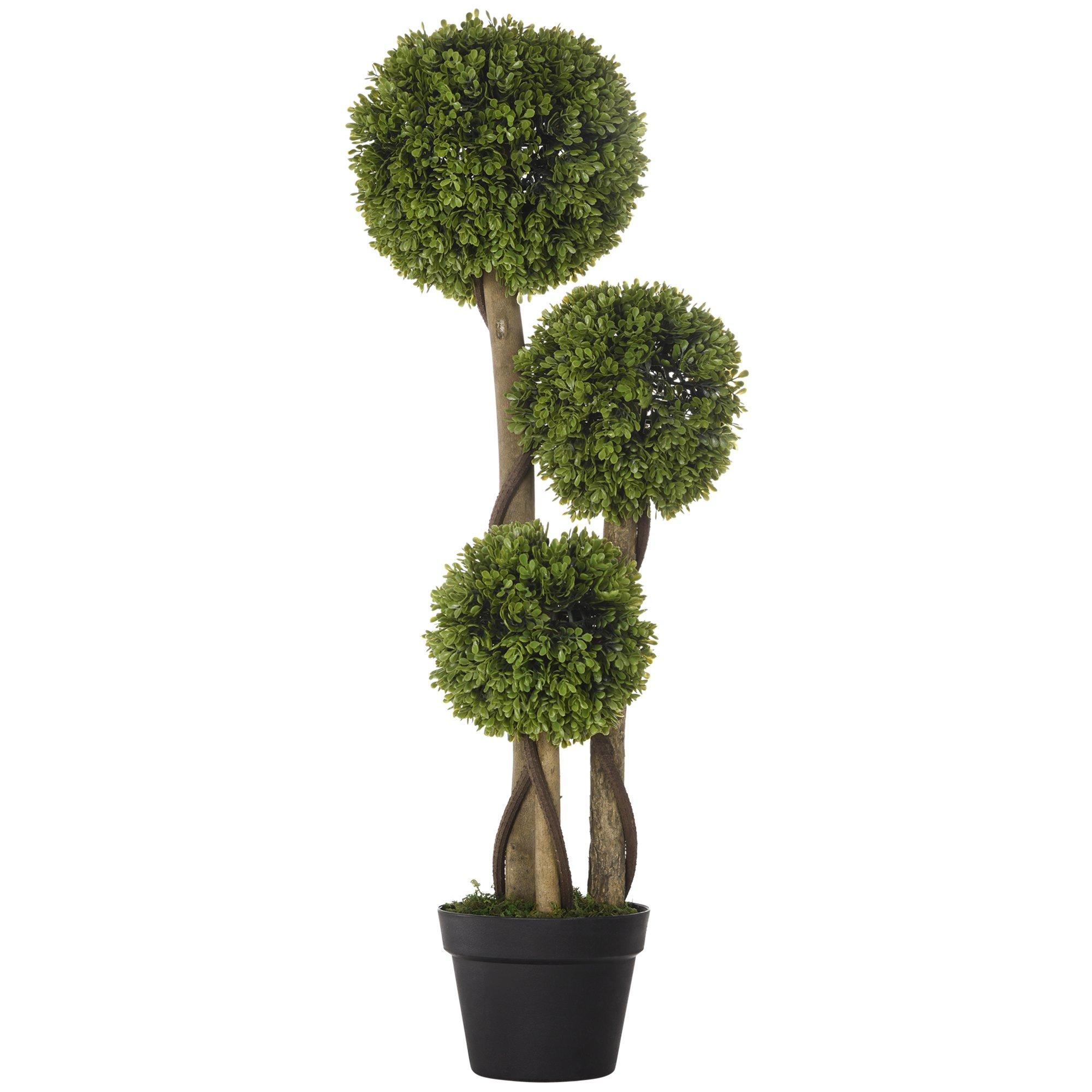 Artificial Plants 90cm Boxwood Ball Topiary Trees for Indoor Outdoor