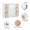HOMCOM Bathroom Mirror Cabinet, Wall Mounted Storage with Open Cupboard thumbnail 6
