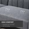 HOMCOM 2 Seater sofa bed Sofa Couch with Adjustable Backrest Linen thumbnail 4