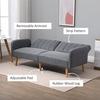 HOMCOM 2 Seater sofa bed Sofa Couch with Adjustable Backrest Linen thumbnail 6