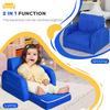 HOMCOM 2-in-1 Kids Armchair Chair, Fold Out Flip Open Baby Bed, Couch Toddler Sofa thumbnail 4