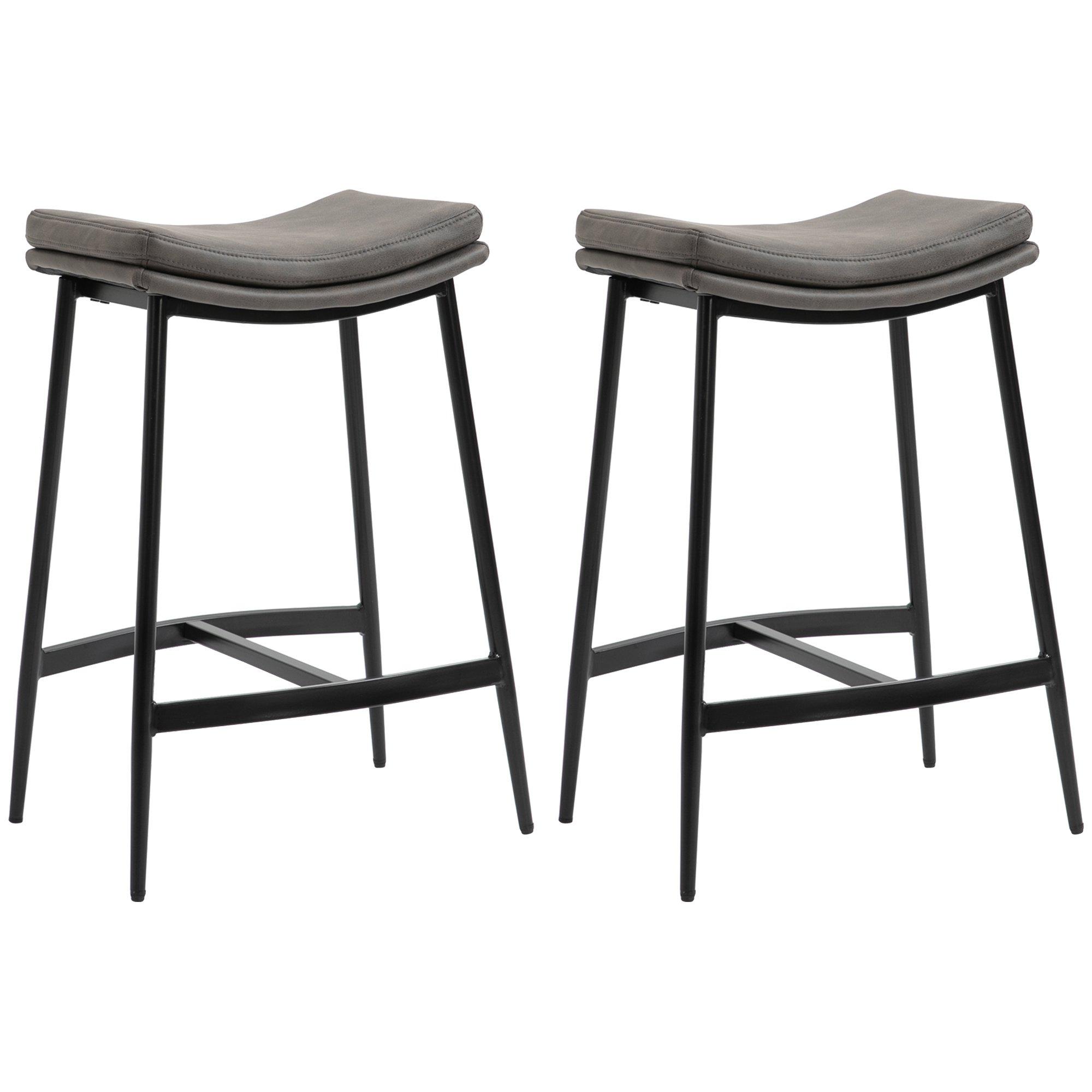 Industrial Bar Stools Set of 2 Kitchen Stools for Dining Room Kitchen