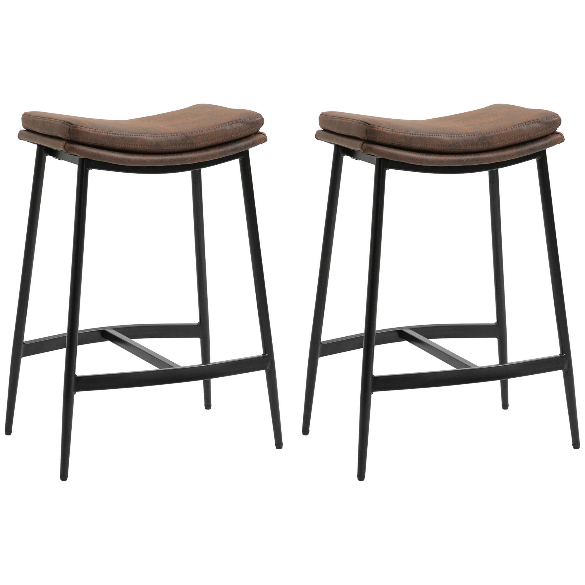 Industrial Bar Stools Set of 2 Kitchen Stools for Dining Room Kitchen