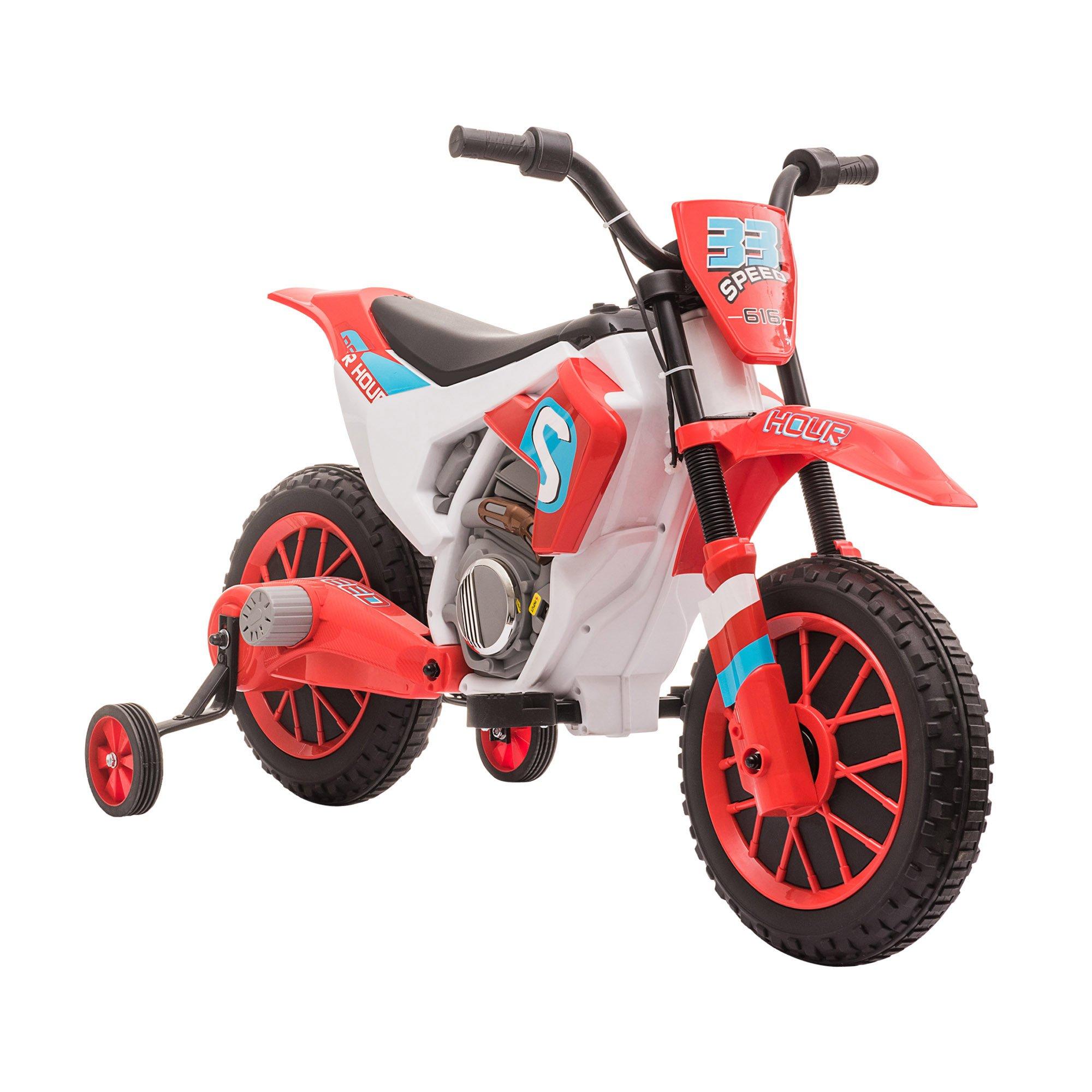 Kids Motorbike Electric Ride-On Toy Training Wheels, for 3-5 Years