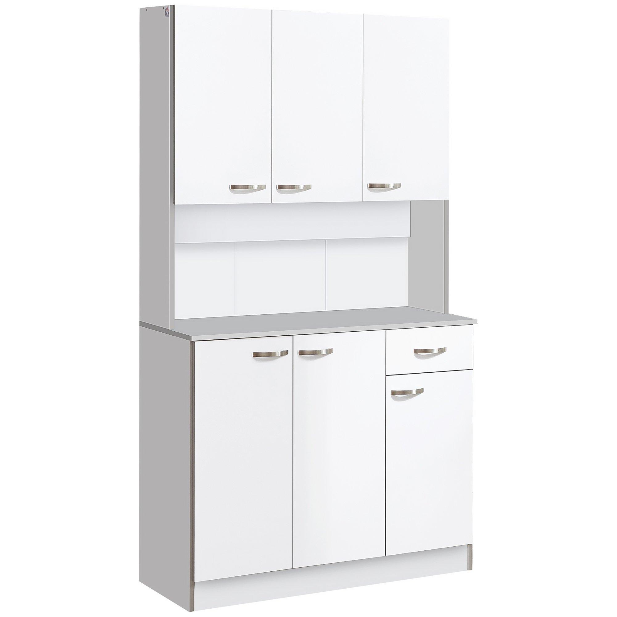 Kitchen Storage Cabinet with 6 Doors Drawer Adjustable Shelves
