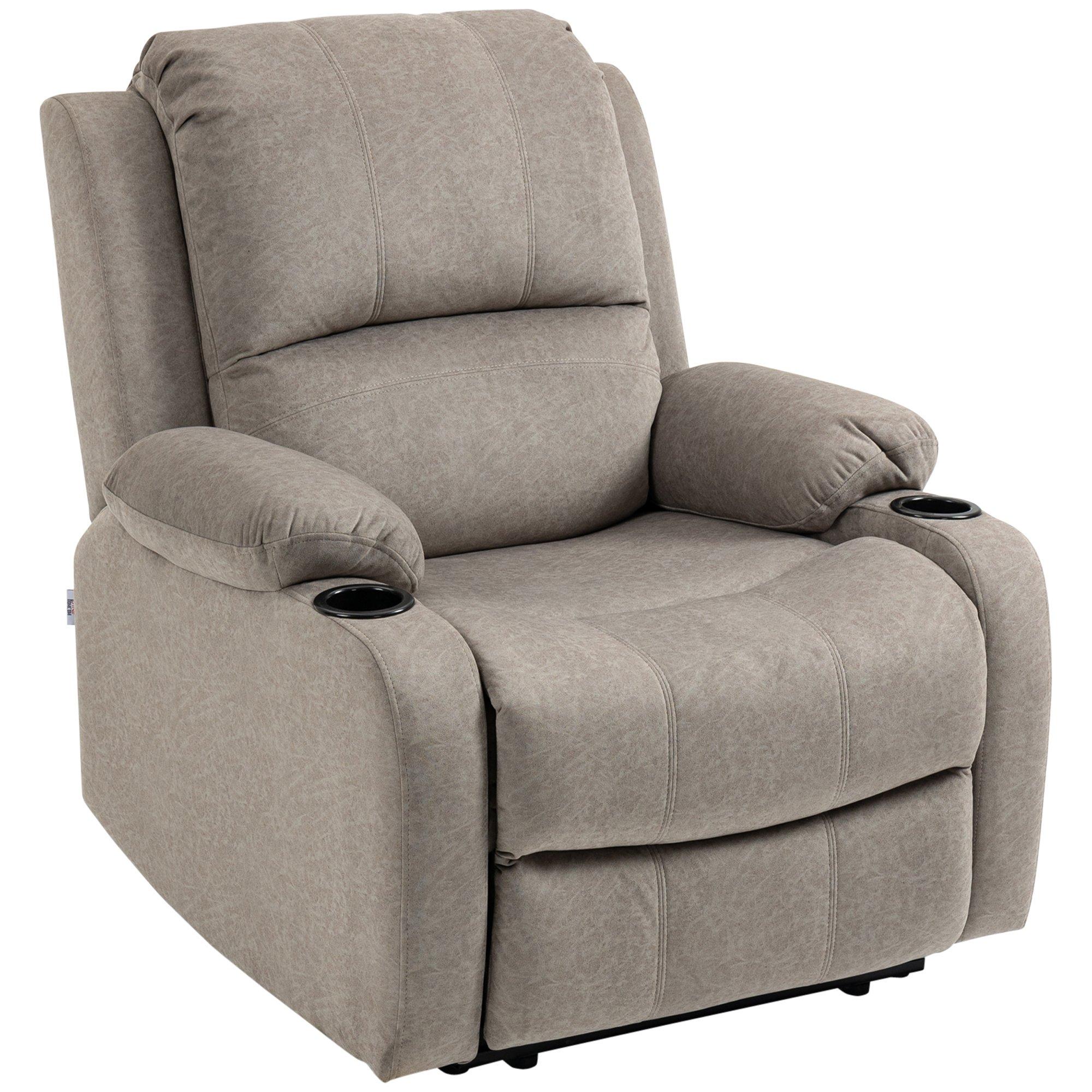 Recliner Chairs for Living Room, Microfibre Cloth Reclining Armchair