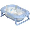 ZONEKIZ Foldable Baby Bathtub w/ Non-Slip Support Legs, Cushion, Shower Holder thumbnail 1