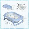 ZONEKIZ Foldable Baby Bathtub w/ Non-Slip Support Legs, Cushion, Shower Holder thumbnail 3