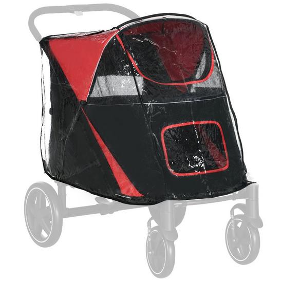 PAWHUT Rain Cover for Dog Pram Stroller Buggy, for Large, Medium Dogs 1