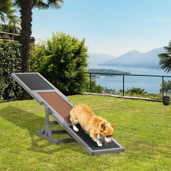 PAWHUT Wooden Pet Seesaw for Big Dogs, Dog Agility Equipment with Anti-Slip Surface 2