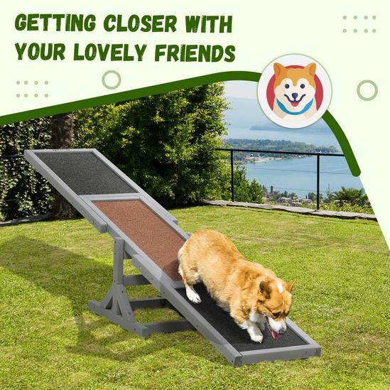 PAWHUT Wooden Pet Seesaw for Big Dogs, Dog Agility Equipment with Anti-Slip Surface 6