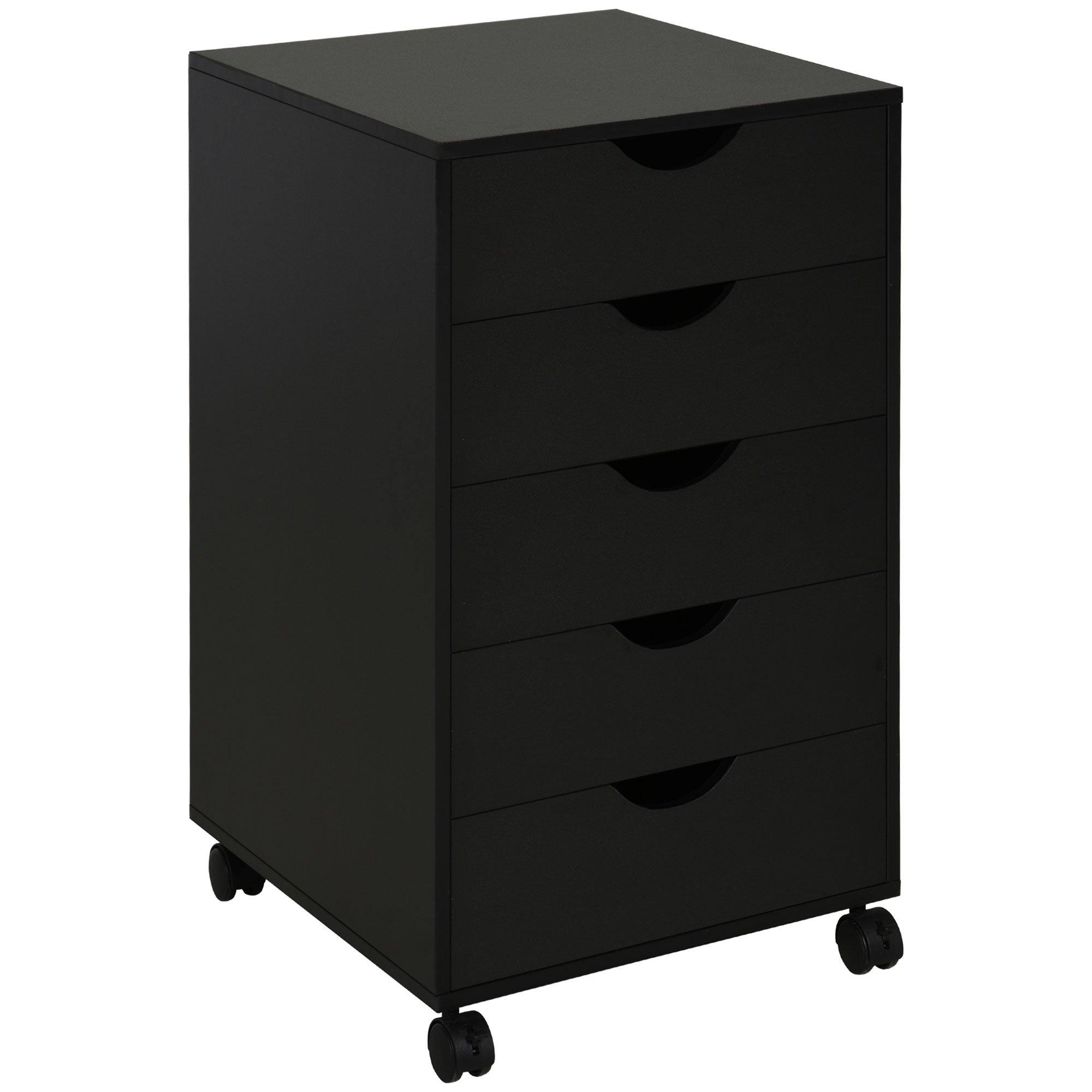 Mobile File Cabinet 5 Drawer Storage Filing Cabinet Home Office