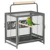 PAWHUT Parrot Cage Bird Carrier with Wooden Perch, Handle thumbnail 1