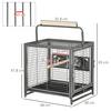 PAWHUT Parrot Cage Bird Carrier with Wooden Perch, Handle thumbnail 3