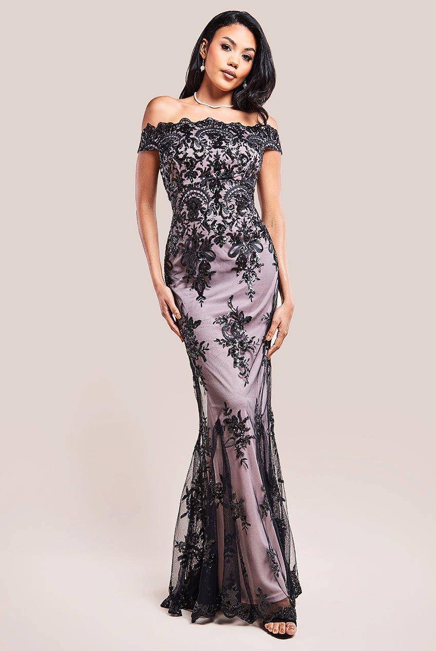 Bardot Sequin Embroidered Maxi Dress