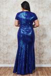 Goddiva Sequin Portrait Neckline Maxi Dress thumbnail 2