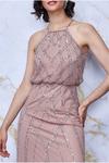 Danaya Art Deco Sequin Evening Blouson Dress thumbnail 3