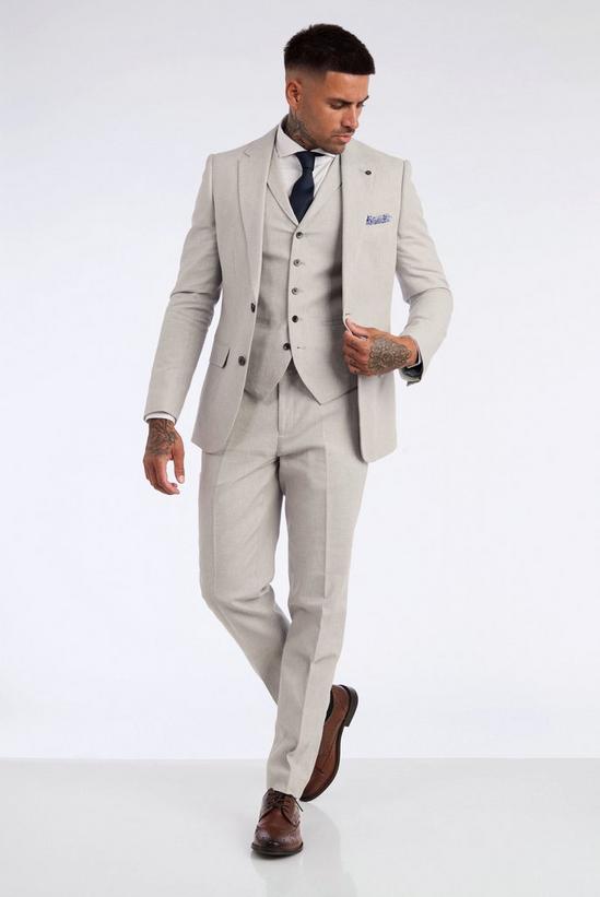 Harry Brown London Leo Linen Slim Fit Three Piece Suit 5