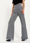 House of Holland Striped and Logo Printed Trousers in Black and White thumbnail 5