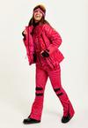 Liquorish Ski Waterproof Jacket In Pink Zebra Print thumbnail 1