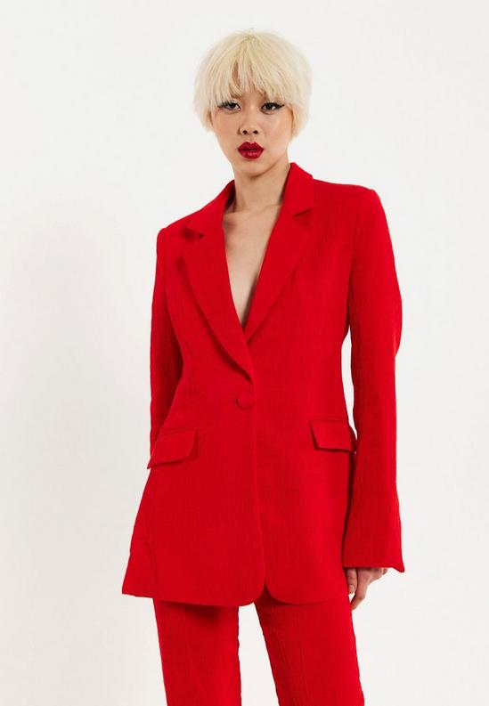 House of Holland Red Block Colour Pleat Blazer 1