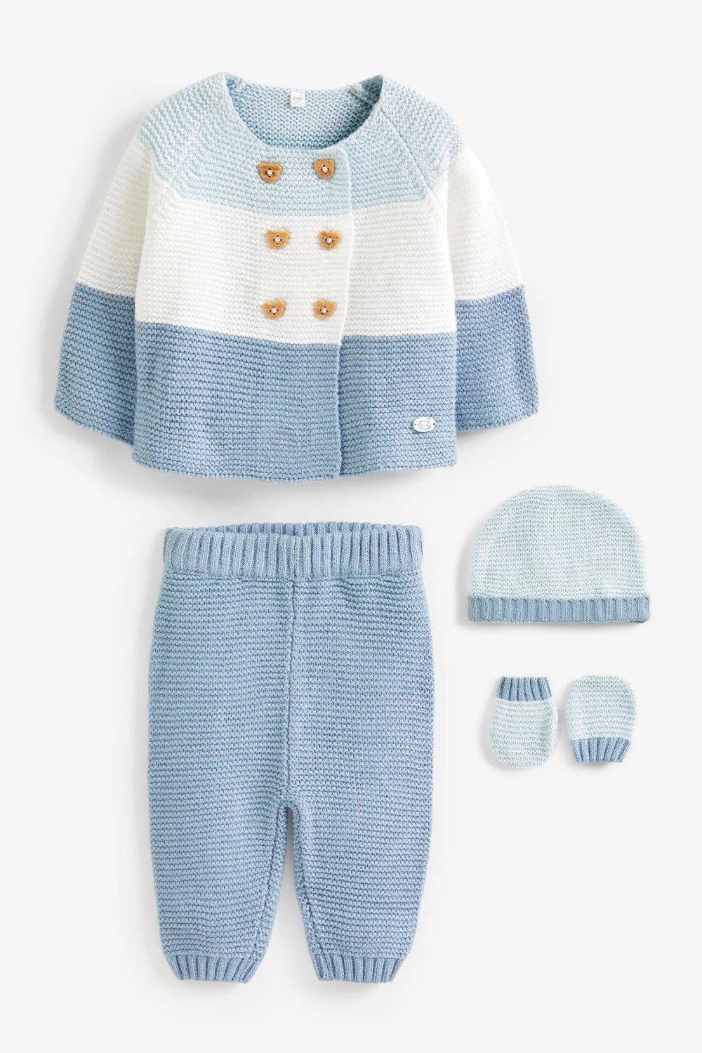 Cardigan, Trouser, Hat and Mittens Boxed Gift Set