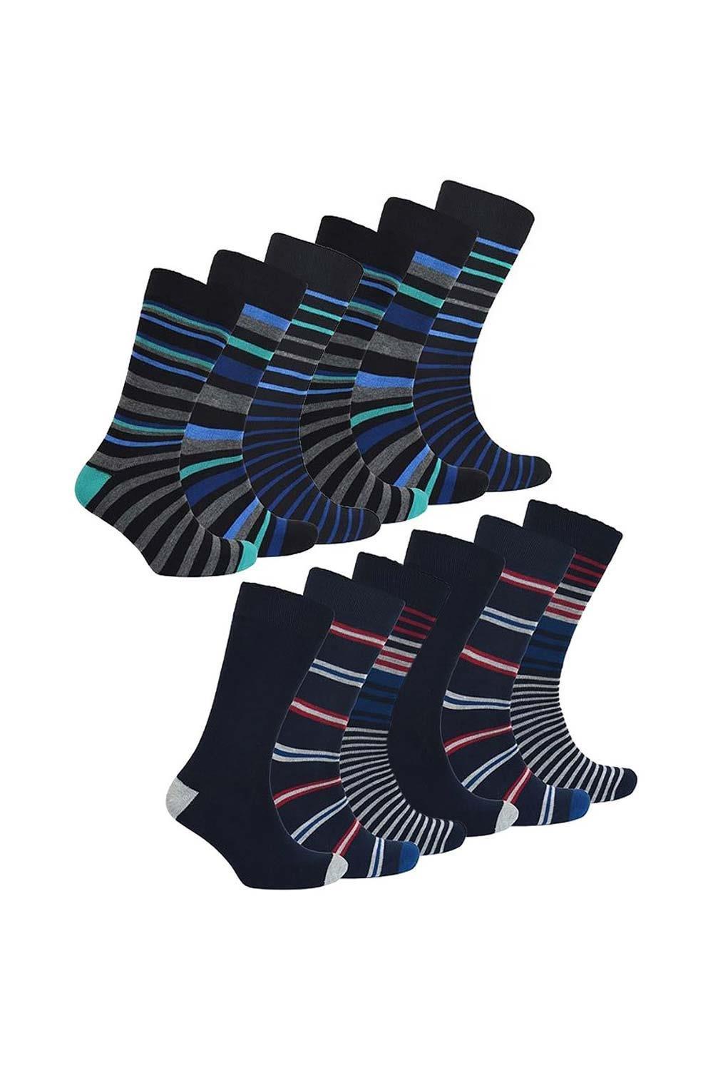 12 Pair Novelty Multicolour Funny Design Cushioned Bamboo Crew Socks