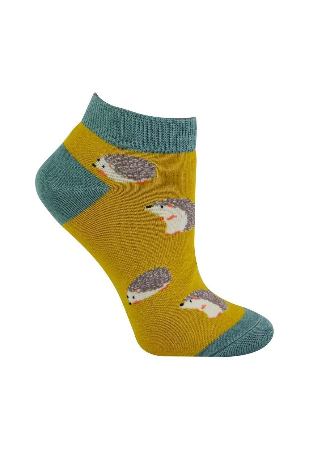 Cute Animal Pattern Soft Breathable Bamboo Trainer Low Cut Socks