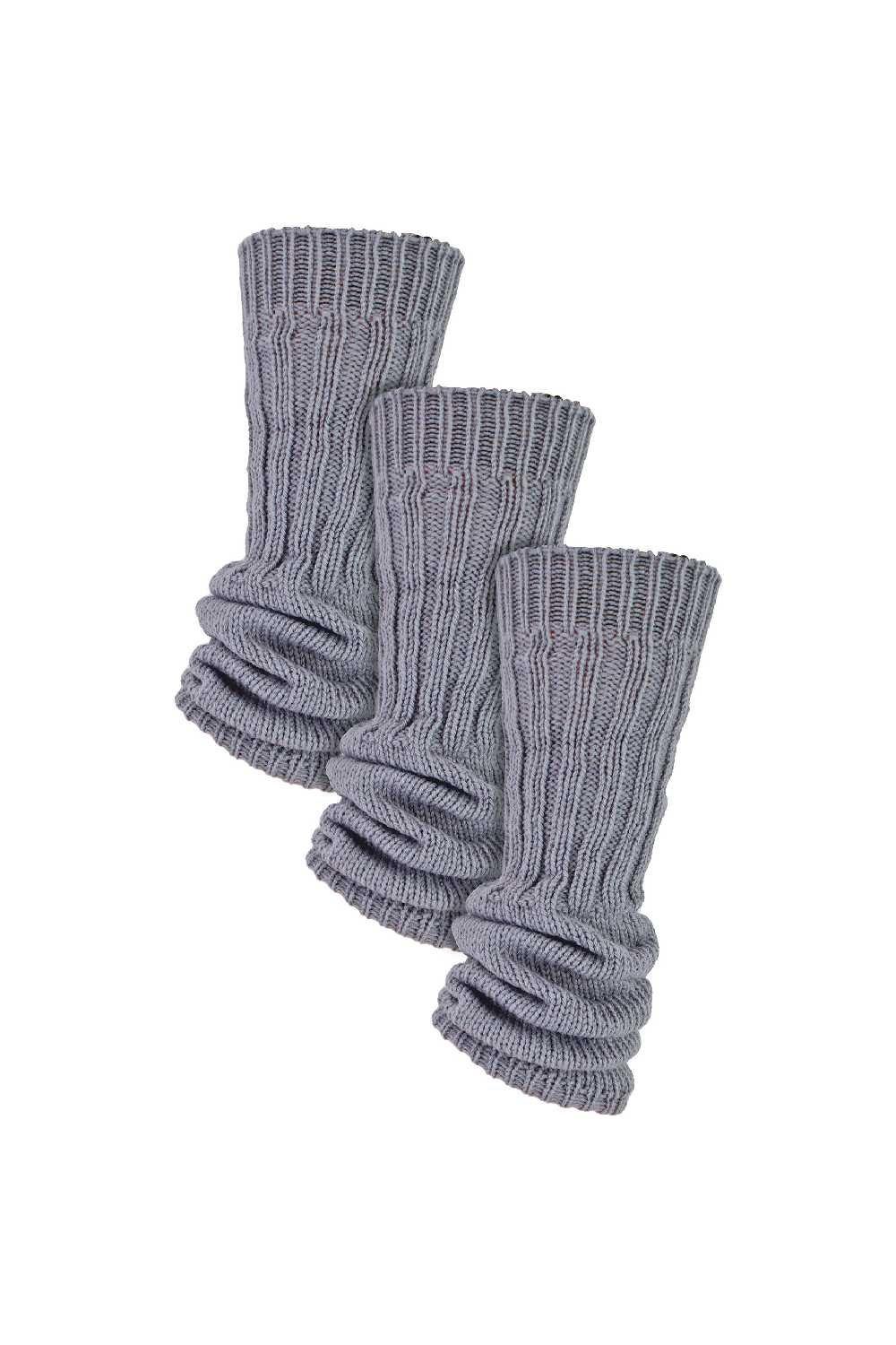 3 Pairs Multipack Leg Warmers - Ribbed Style Chunky Leg Warmers 80s