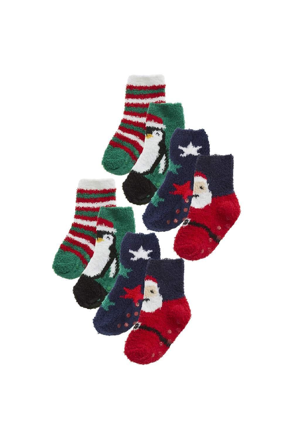 8 Pair Multipack Fluffy Socks - Warm Cosy Christmas Socks