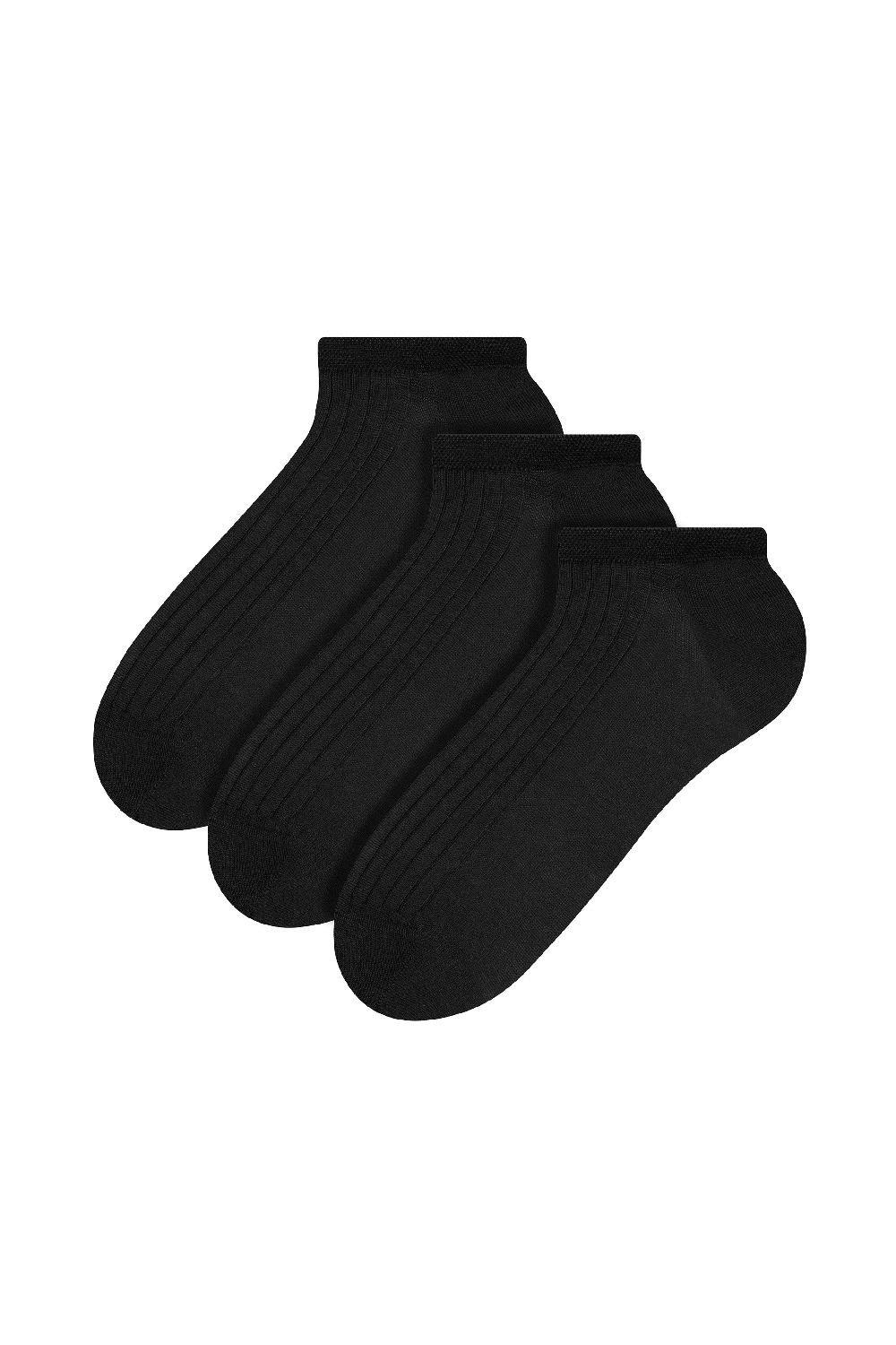 3 Pairs 100% Cotton Ankle Low Cut Trainer Socks