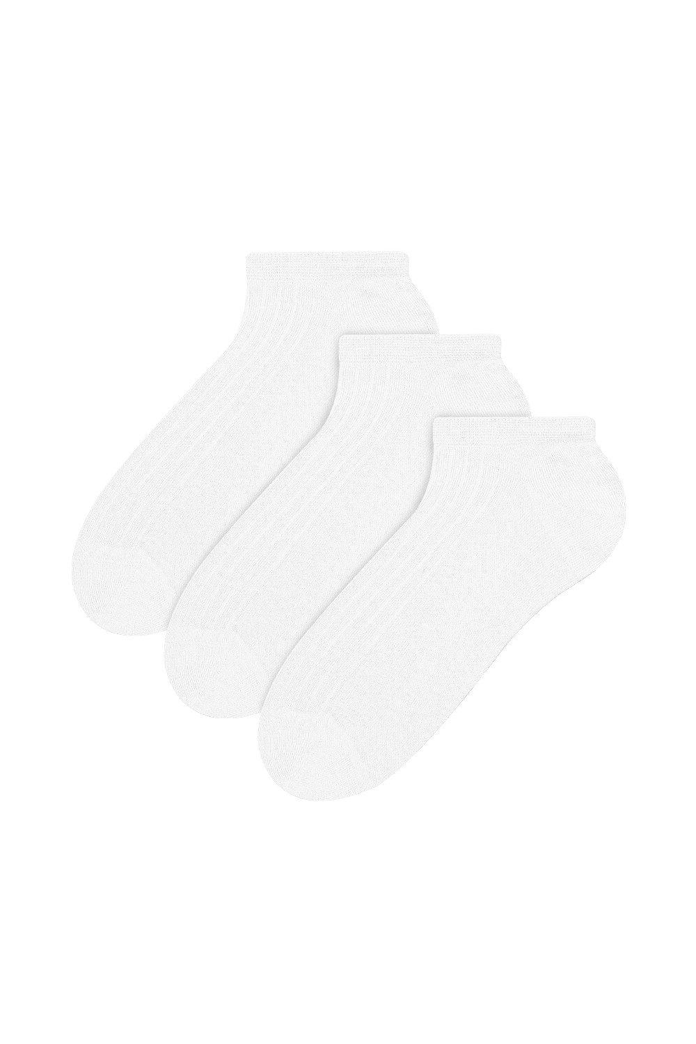 3 Pairs 100% Cotton Ankle Low Cut Trainer Socks