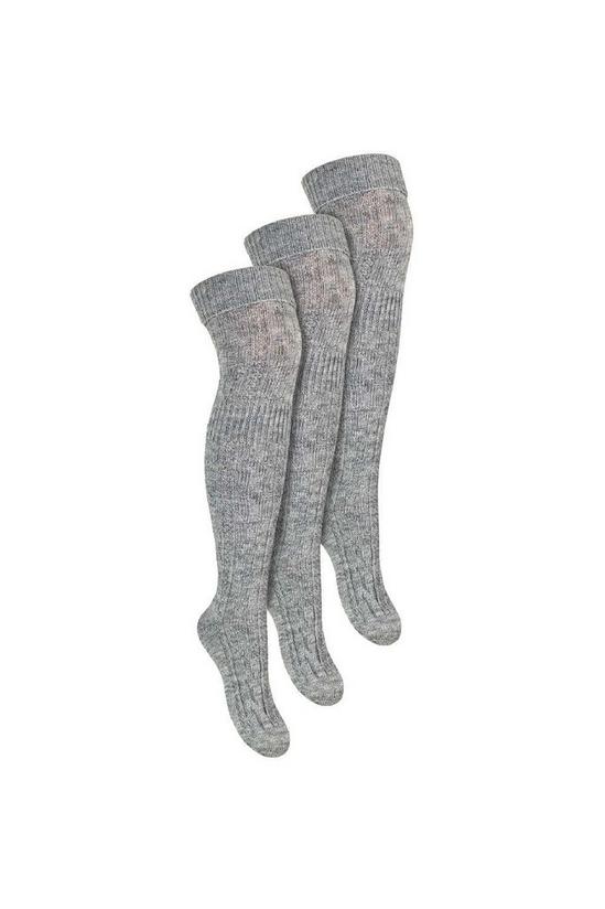 Steven 3 Pairs Extra Long Thigh High Over The Knee Wool Socks 1