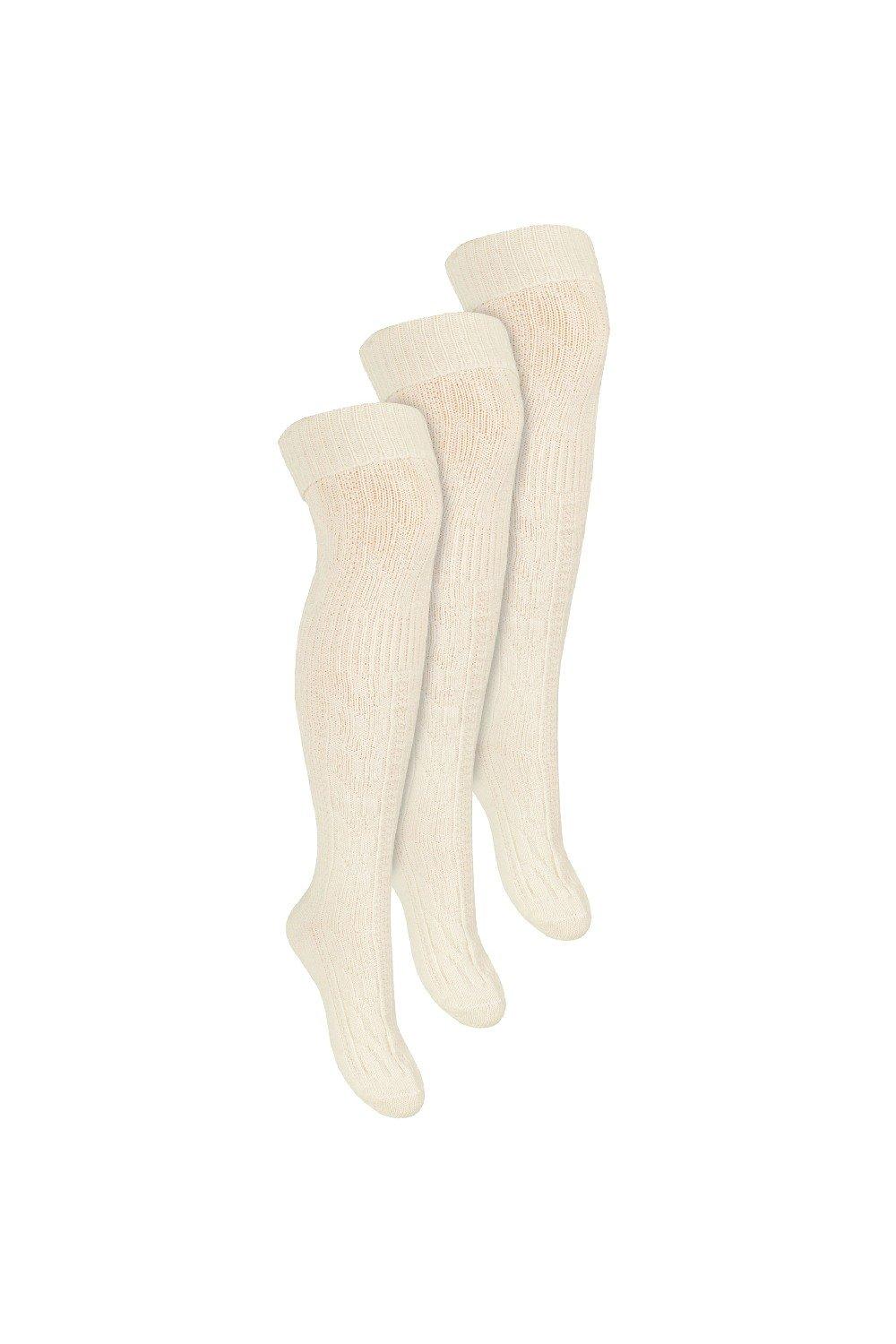 3 Pairs Extra Long Thigh High Over The Knee Wool Socks