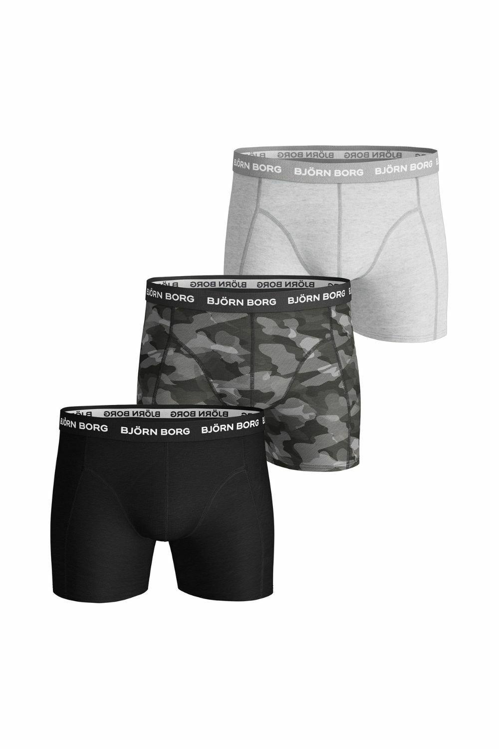 3 Pairs Cotton Rich Comfort Stretch Fit Boxer Shorts