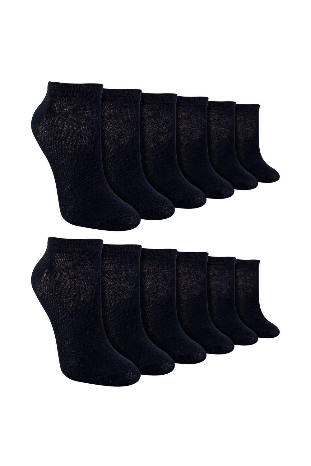 12 Pair Multipack Trainer Socks - Ankle Bamboo Socks