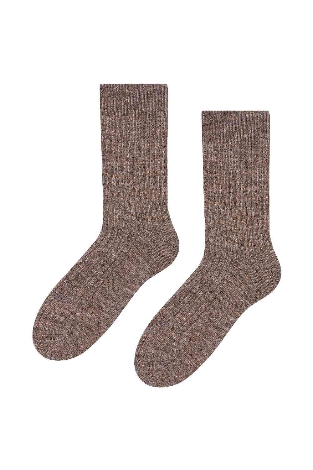 Alpaca Wool Socks for Winter Knitted Crew Boot Socks