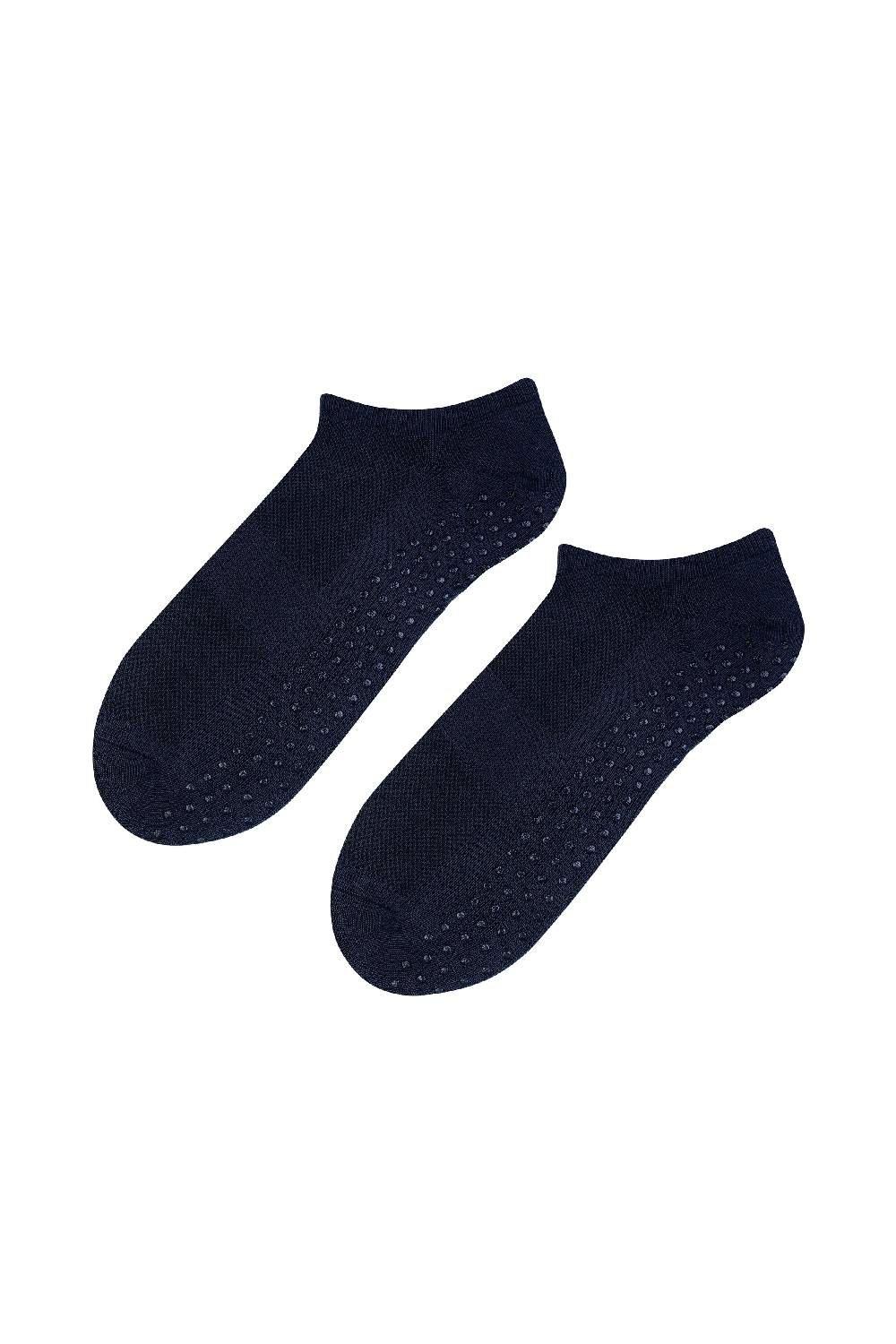 Non Slip Cotton No Show Low Cut Socks with Grips for Yoga & Pilates