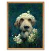 Artery8 Airedale Terrier Dog Wildflower Meadow With Flowers Claude Monet Style Art Print Framed Poster Wall Decor 12x16 inch thumbnail 1