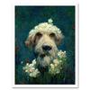 Artery8 Airedale Terrier Dog Wildflower Meadow With Flowers Claude Monet Style Art Print Framed Poster Wall Decor 12x16 inch thumbnail 1
