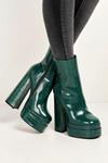 Miss Diva Yolanda Chunky Block Heel Platform Heeled Ankle Boots thumbnail 3