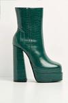 Miss Diva Yolanda Chunky Block Heel Platform Heeled Ankle Boots thumbnail 4