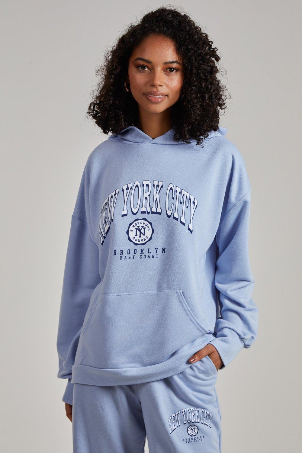 Pink Vanilla Grey New York City Varsity Hoodie