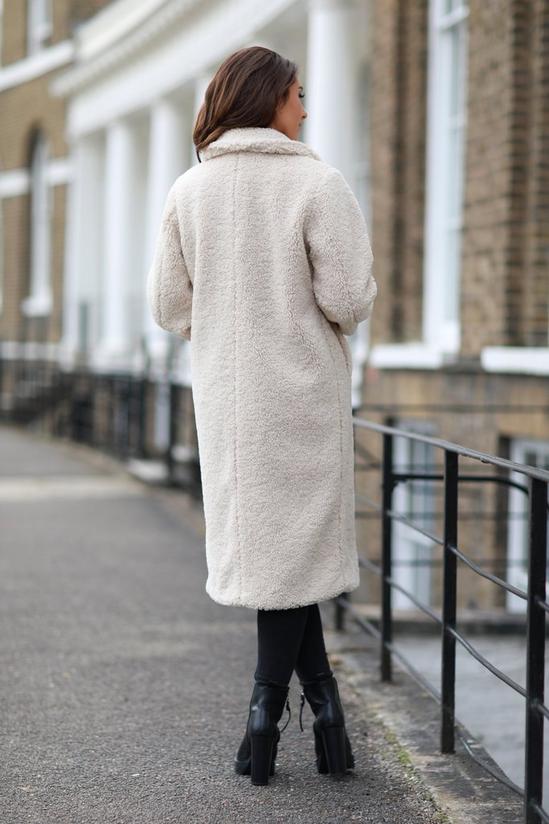 DOUBLE SECOND Longline Fur Teddy Coat 4